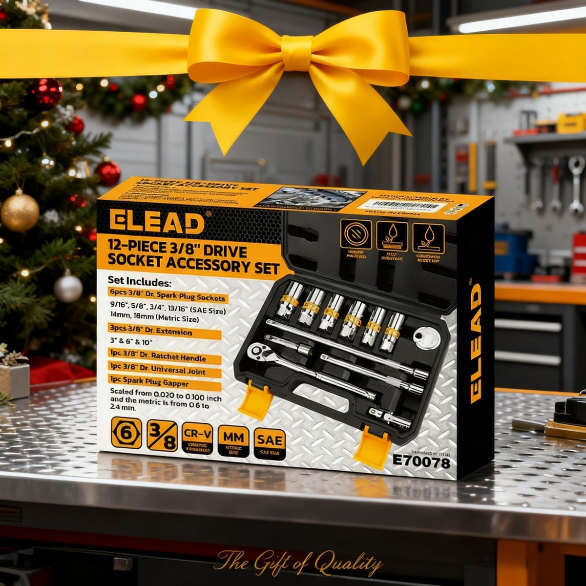 ELEAD toolkit on a garage workbench illustrating real-world repair convenience