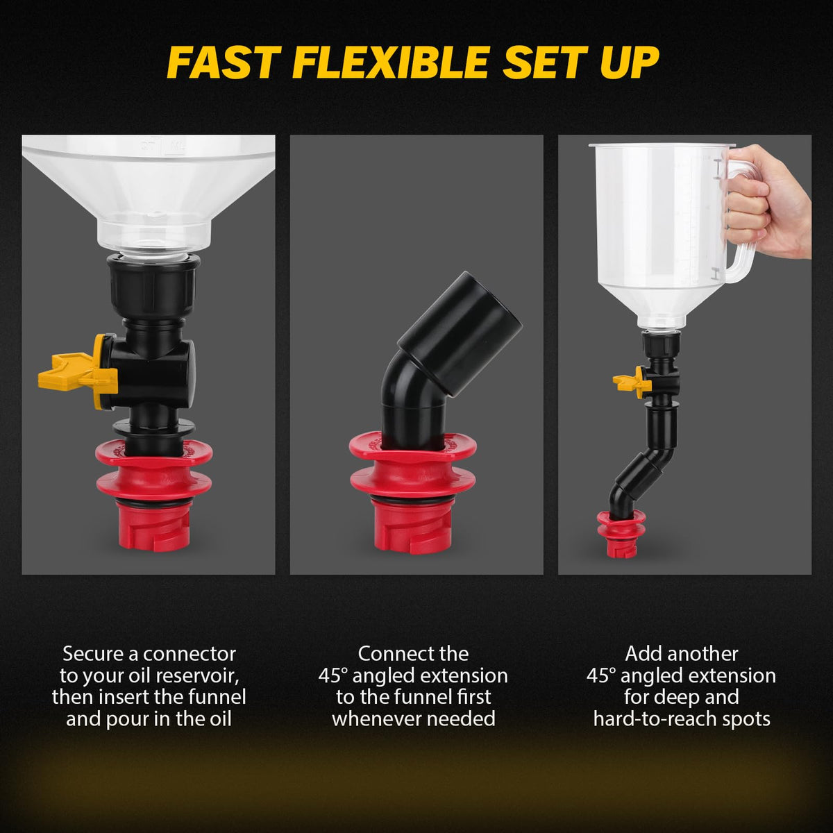 ELEAD magnetic trays holding adapters organized on vehicle hood