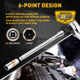 ELEAD rubber holding ring inside socket protecting porcelain and securing plugs