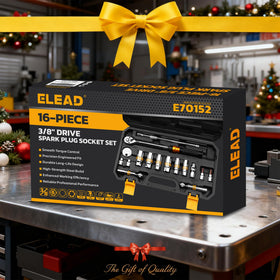 ELEAD torque wrench close-up showing click-stop head for accurate torque control