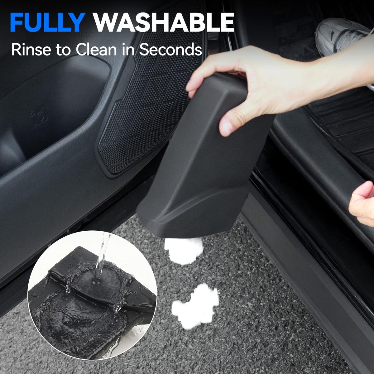 ELECFRESH door pocket profile shows precise fit without blocking controls