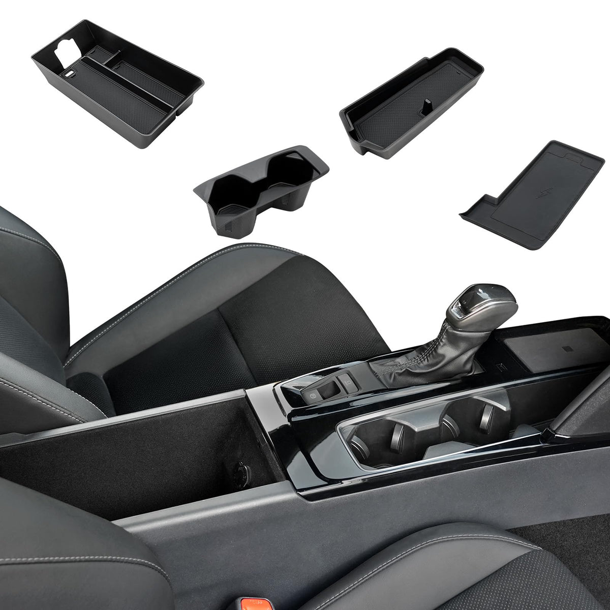 ELECFRESH front packaging of the center console kit showing complete four-piece set for Camry