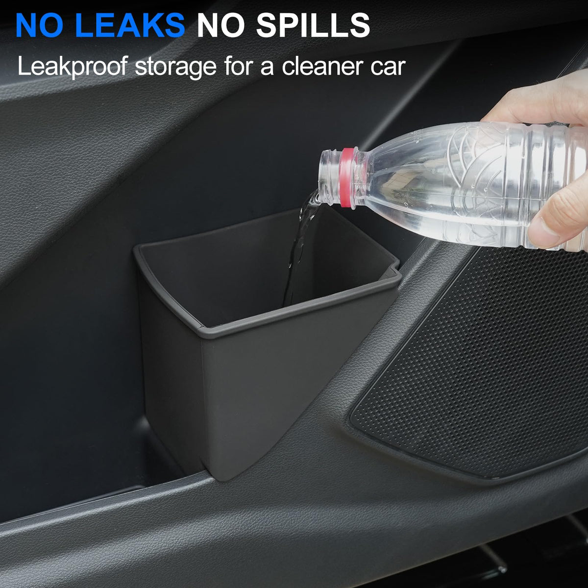 ELECFRESH passenger-side trash can installed keeping cabin organized and accessible