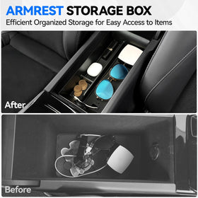 ELECFRESH wireless charging mat placed in console showing cable-free phone charging convenience