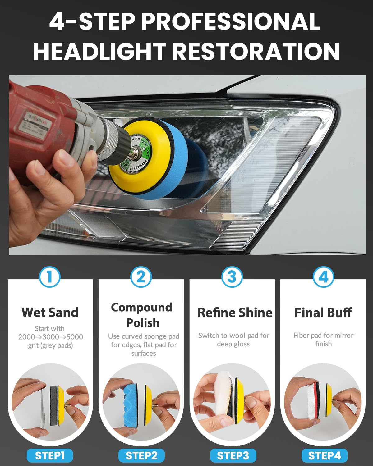 Elechiakan headlight restoration before and after for clearer lenses