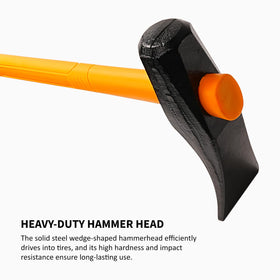 ELECHOI hammer beside ruler for scale to show 35.5-inch reach advantage