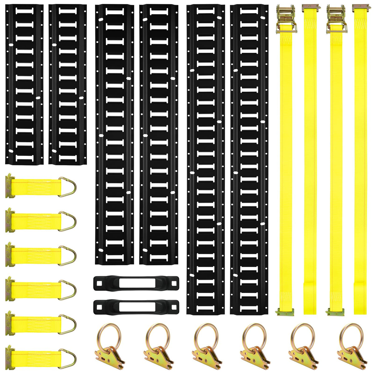 Elechomes front view of rails showing multiple anchor slots and robust finish