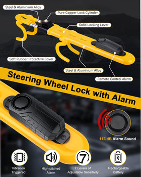 ELECTOP alarm module close-up highlighting 113dB sensor for immediate detection