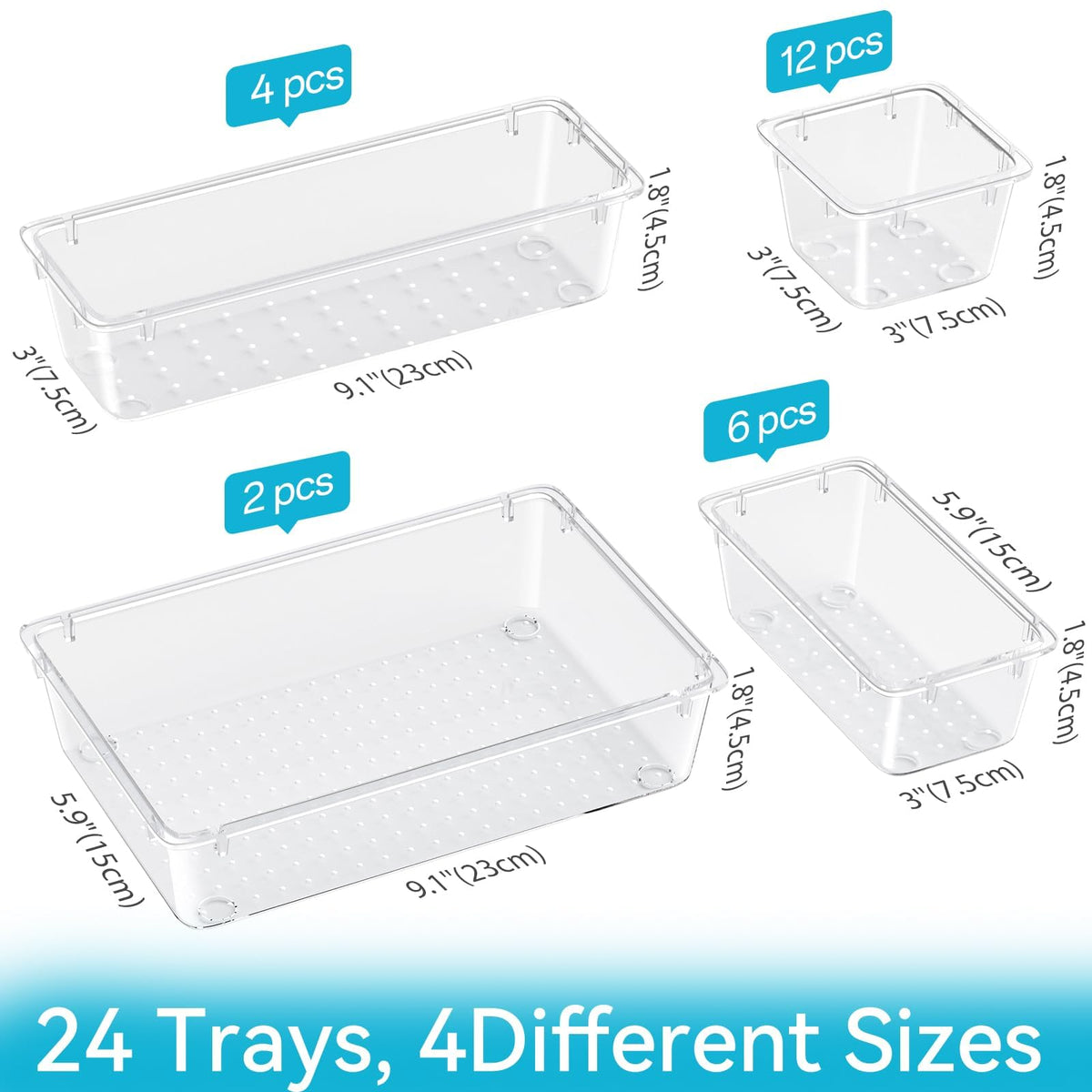 ElegantArray trays arranged inside a drawer for quick-access and tidy benefit