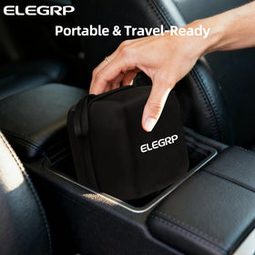 ELEGRP adapter plugged into a J1772 vehicle illustrating fast Level 2 charging