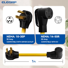 ELEGRP molded plug close-up showing grip grooves for easy handling