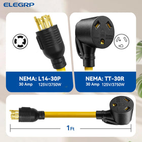 ELEGRP close-up of 10 AWG copper cord showing rugged jacket for durability