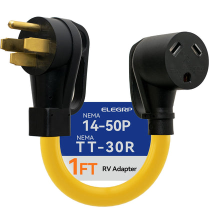 ELEGRP adapter front view showing both NEMA ends and durable build benefit
