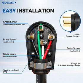 ELEGRP plugged into RV shore power demonstrating campground compatibility and secure fit