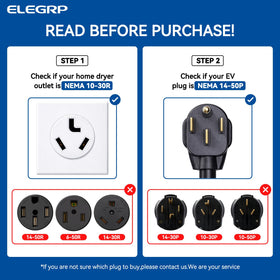ELEGRP adapter used in driveway with EV demonstrating portable charging