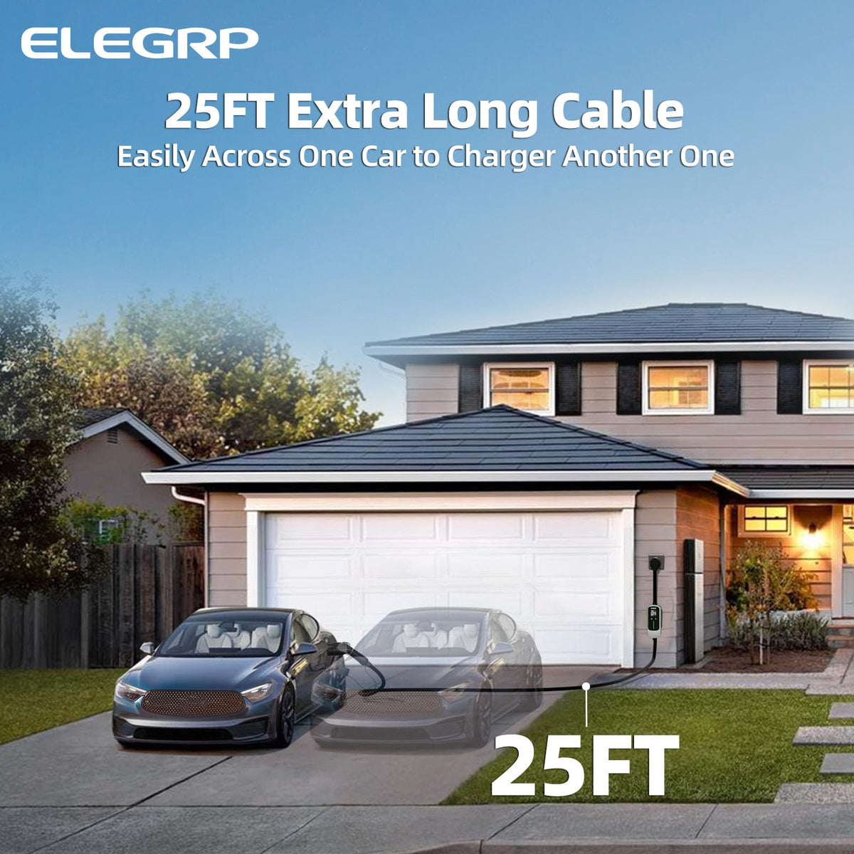 ELEGRP detailed NEMA 14-50 plug image showing robust plug construction and safe connection benefit