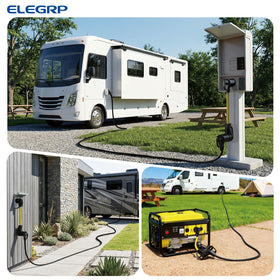 ELEGRP adapter tucked inside an RV storage compartment ready for travel and quick hookups