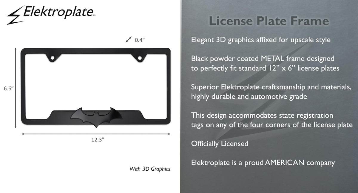 Elektroplate Batman frame installed on a car highlighting fan style upgrade