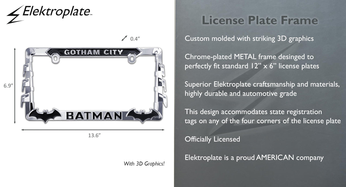 Elektroplate Batman installed on car trunk demonstrating visible styling benefit
