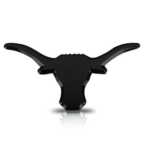 Elektroplate Longhorn front view showing black chrome finish and polished detail benefit: premium look