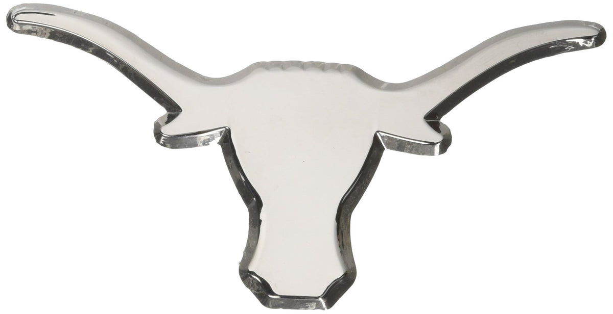 Elektroplate Longhorn emblem front view showing chrome detail and durable finish