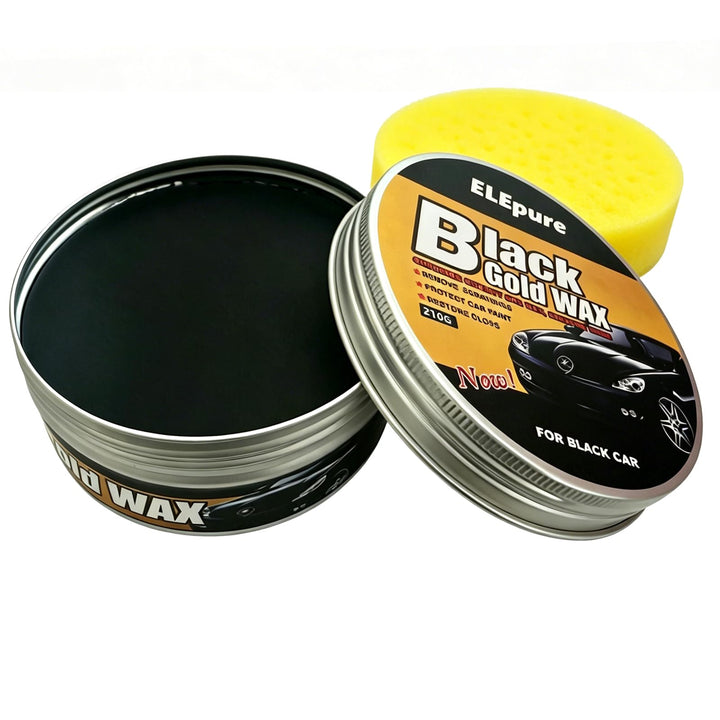 ELEpure front tin showing brand and compact wax for easy storage and transport