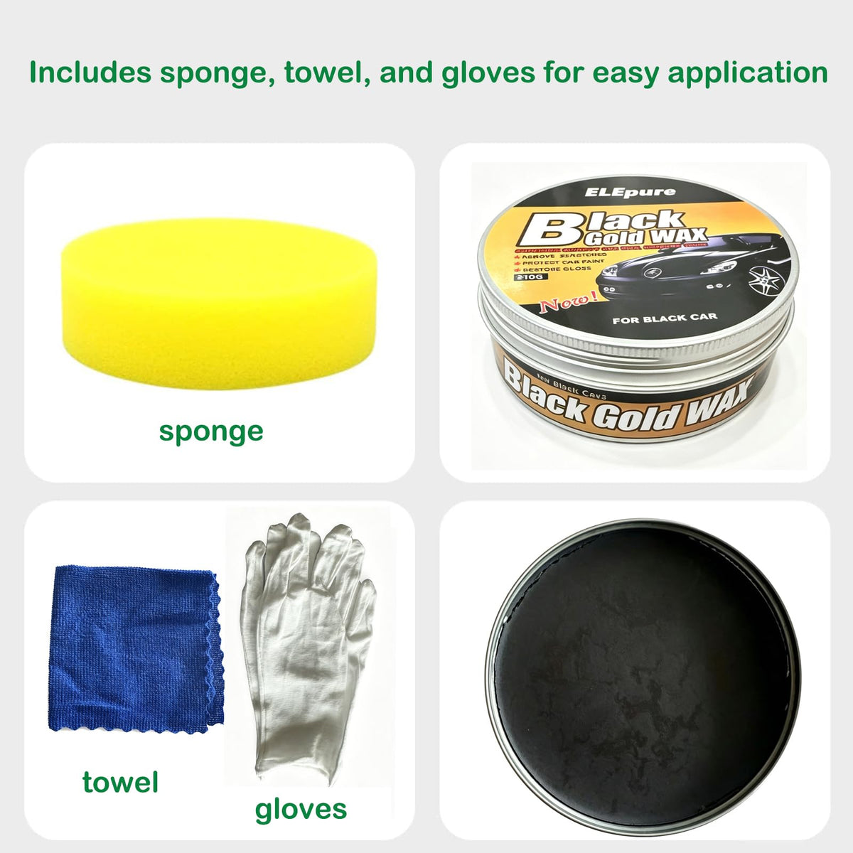 ELEpure open tin revealing smooth carnauba paste texture for even application