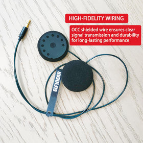 ELFINEAR silver-plated coaxial cable detail showing low-loss audio transmission