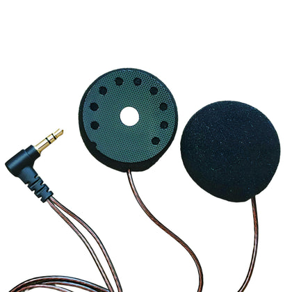 ELFINEAR front view of Ride-VOICEPRO speaker showing clean housing and fit benefit