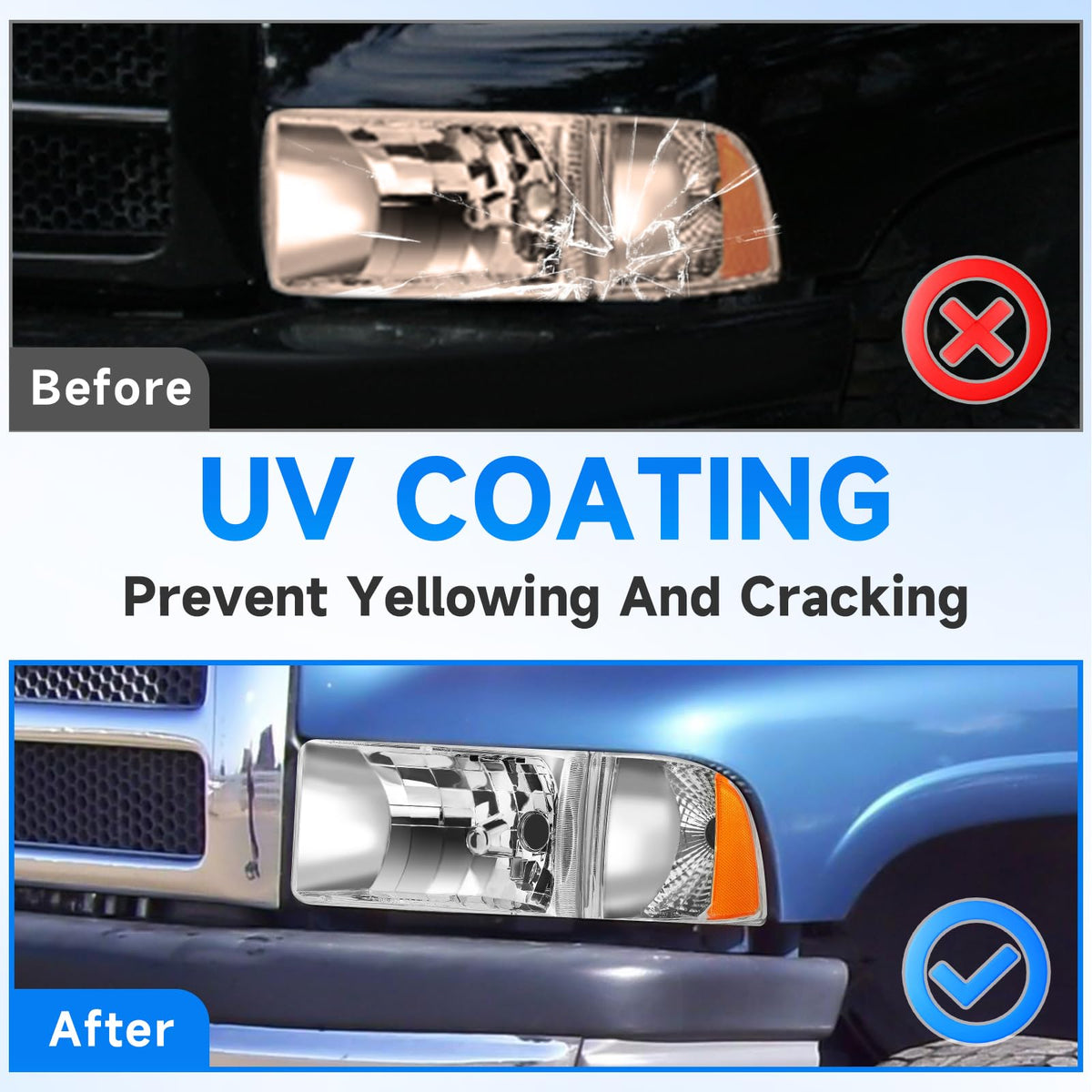 ELH clear lens detail highlighting UV-resistant material for long-lasting clarity