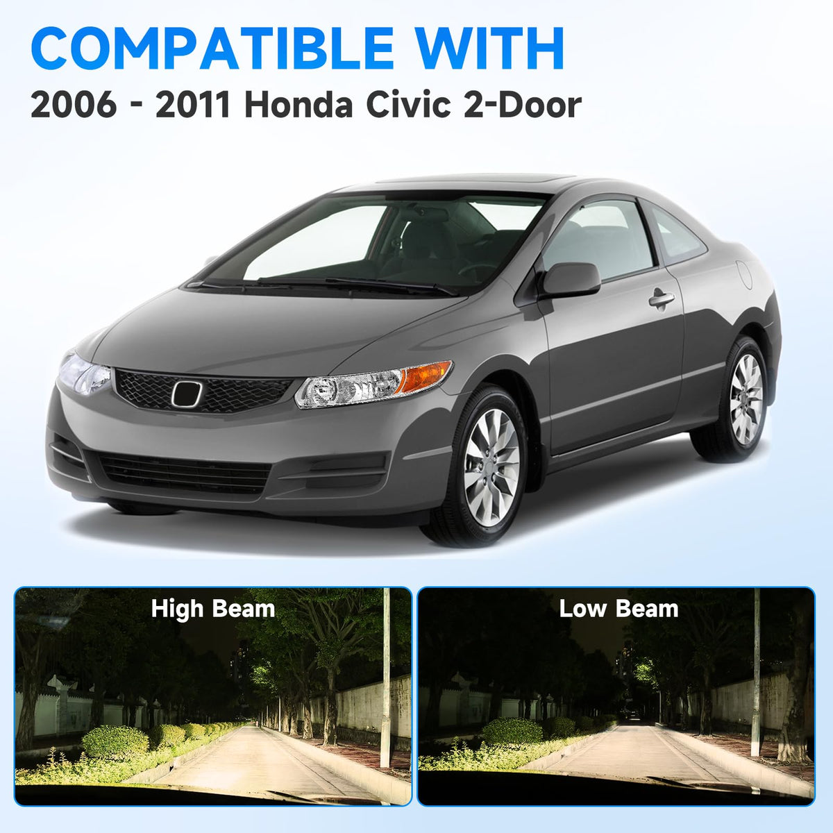 ELH packaged headlight with label showing ready‑to‑install convenience
