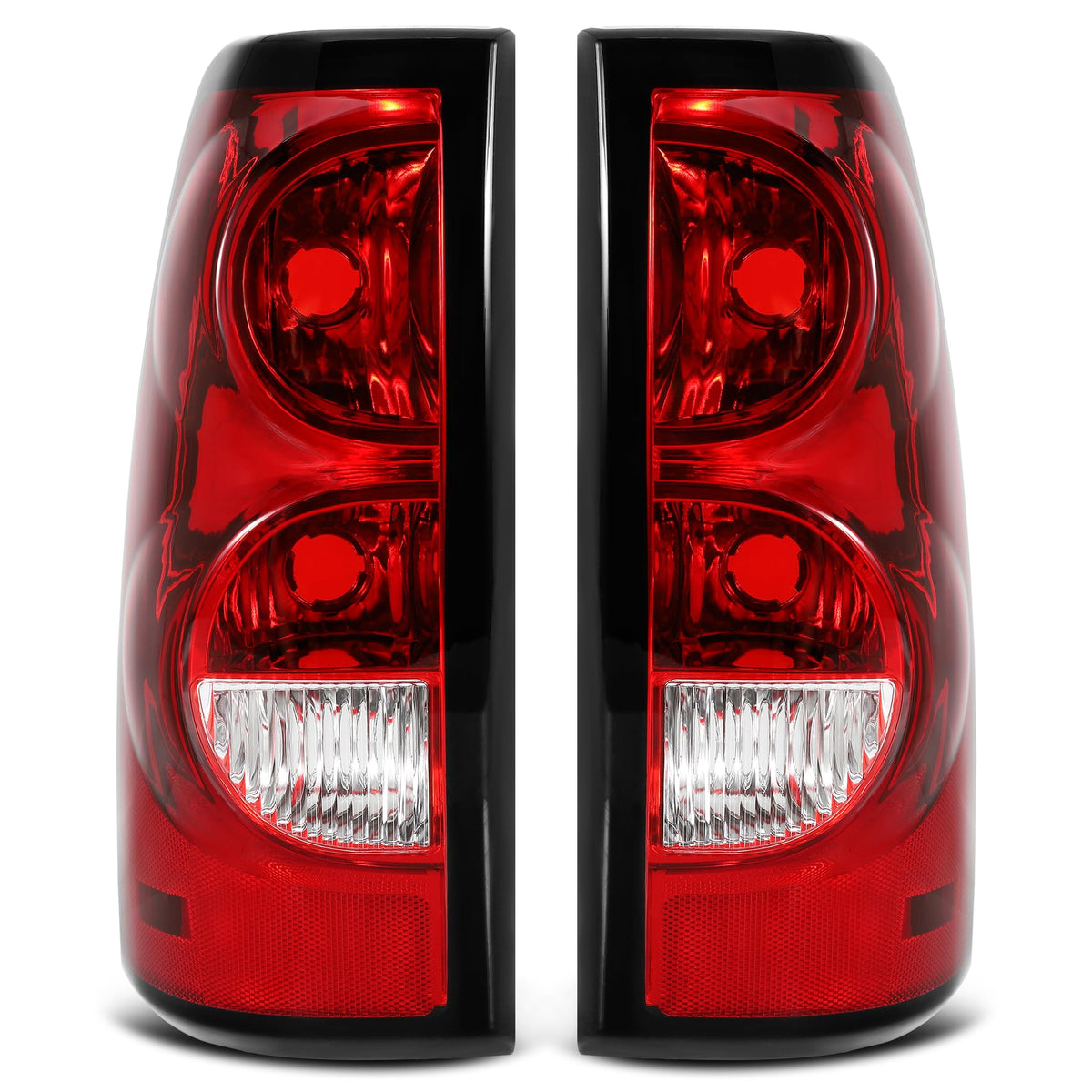 ELH front view of tail light assemblies showing black trim and clean finish