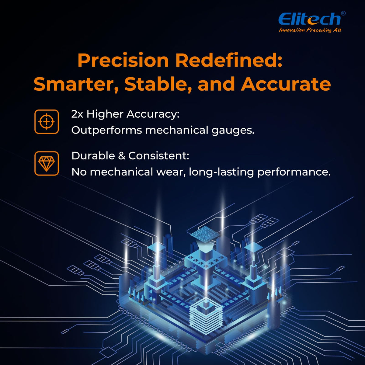 Elitech DMG-2SE label listing supported refrigerants for versatile use