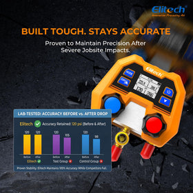 Elitech DMG-2SE connected with hoses in use to speed field service
