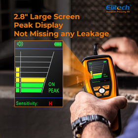 Elitech ILD-200 held in hand illustrating compact size and comfortable field use