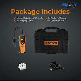 Elitech ILD-200 used by technician on rooftop HVAC unit showing professional application