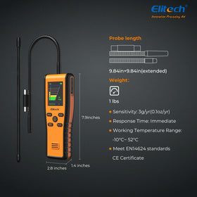 Side controls of Elitech IR-200 for fast sensor and sensitivity changes