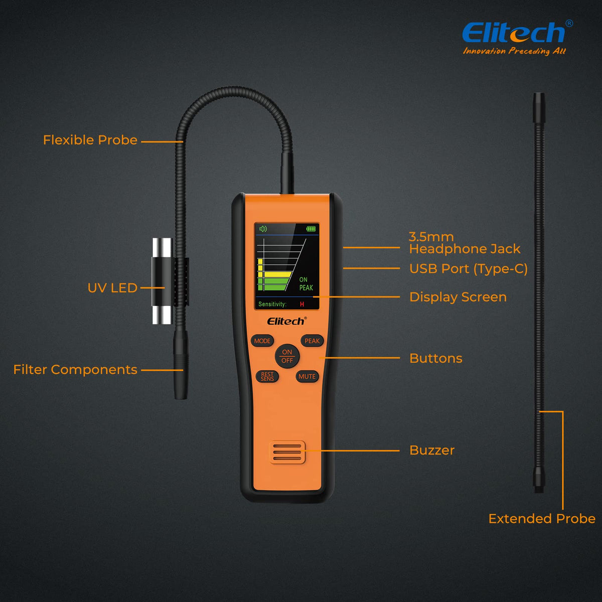 Elitech IR-200 next to refrigeration unit speeding leak troubleshooting