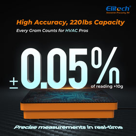 Elitech backlit LCD display clearly legible for fast, accurate readings