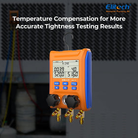 Elitech LMG-10 connected to an air conditioner demonstrating live system testing