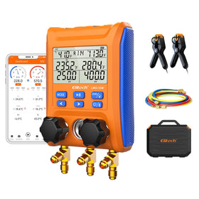 Elitech LMG-10W front view showing compact manifold and controls for easy handling