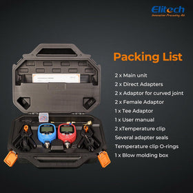 Elitech demonstration of 100 ft wireless range showing flexible positioning away from HVAC hazard zones