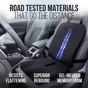 Elmara lifestyle shot of driver enjoying long-trip comfort and reduced fatigue