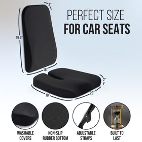 Elmara size comparison with ruler illustrating compact fit in most cars