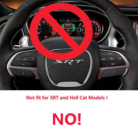 ELONN installed on Dodge Charger steering wheel demonstrating easier fingertip access