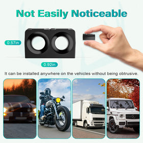 Elook mounted on car bumper demonstrating easy installation and visibility reduction
