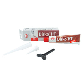 Elring Dirko HT being applied as a bead on a metal flange for reliable sealing