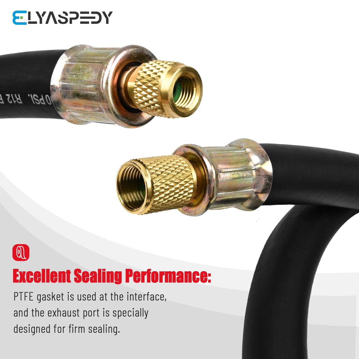 Elyaspedy hose connected to manifold showing faster evacuation benefits