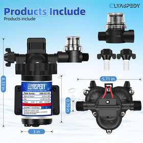 Elyaspedy pressure switch closeup showing preset 45 PSI and reliable automatic control