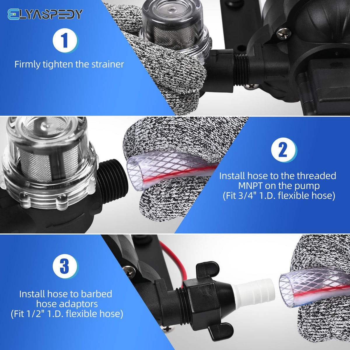 Elyaspedy water flow test spray demonstrating steady 3.3 GPM output for showers